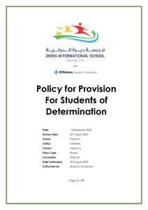 230901 Policy for Provision for Students of Determination_Page_1